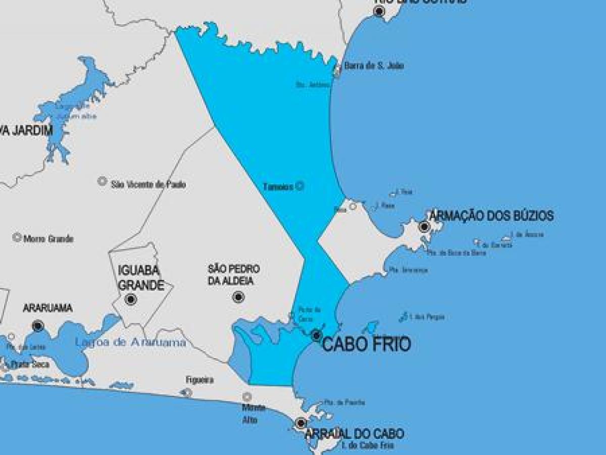 Kart over Cabo Frio kommune