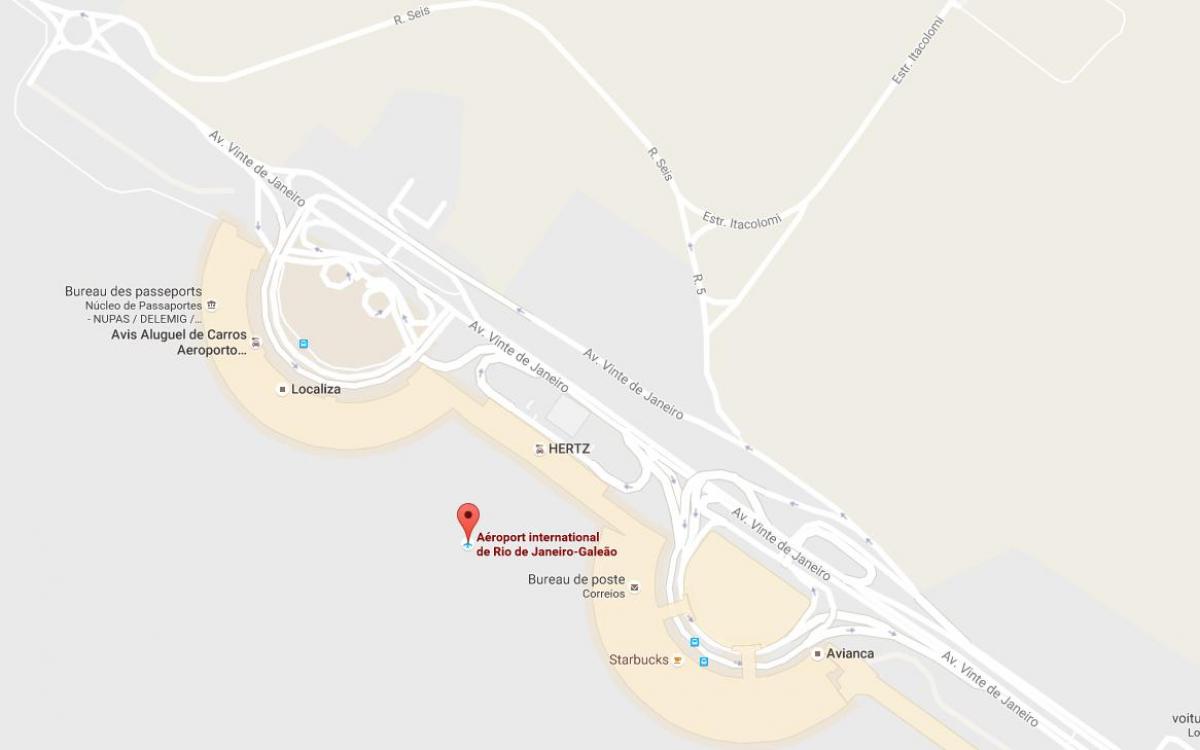 Kart over Galeão lufthavn