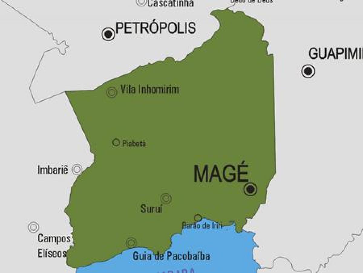 Kart over Magé kommune