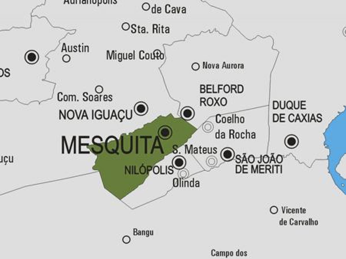 Kart over Mesquita kommune