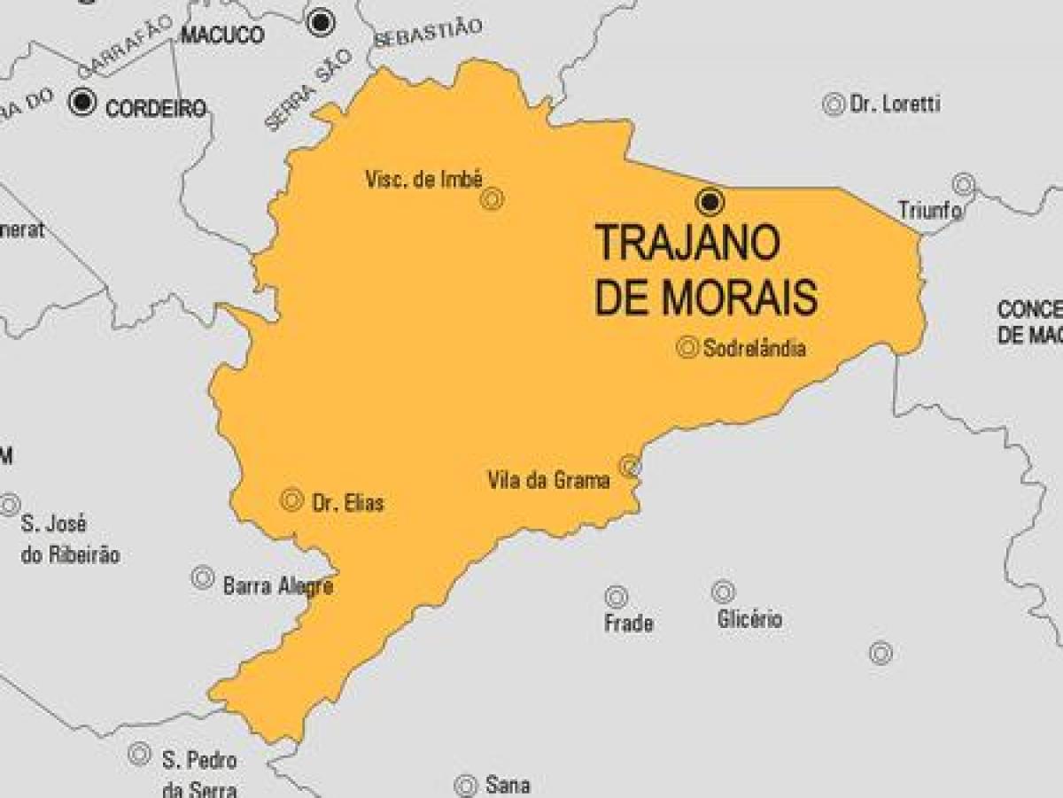 Kart over Trajano de Morais kommune