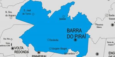 Kart av Barra do Piraí kommune