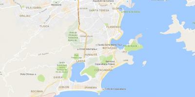 Kart av favela Vidigal