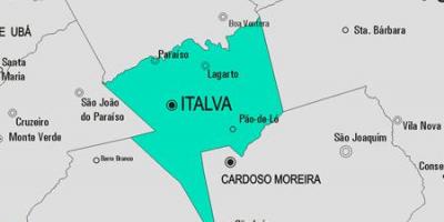 Kart over Italva kommune