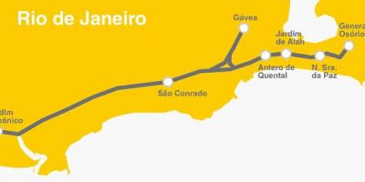 Kart over Rio de Janeiro metro - Linje 4
