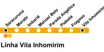 Kart over SuperVia - Linje Vila Inhomirim