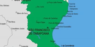 Kart av São Fidélis kommune