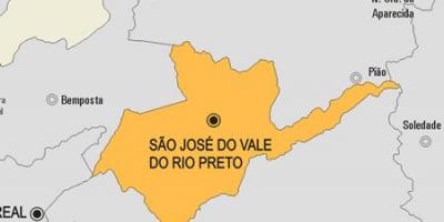 Kart av São José do Vale do Rio Preto kommune