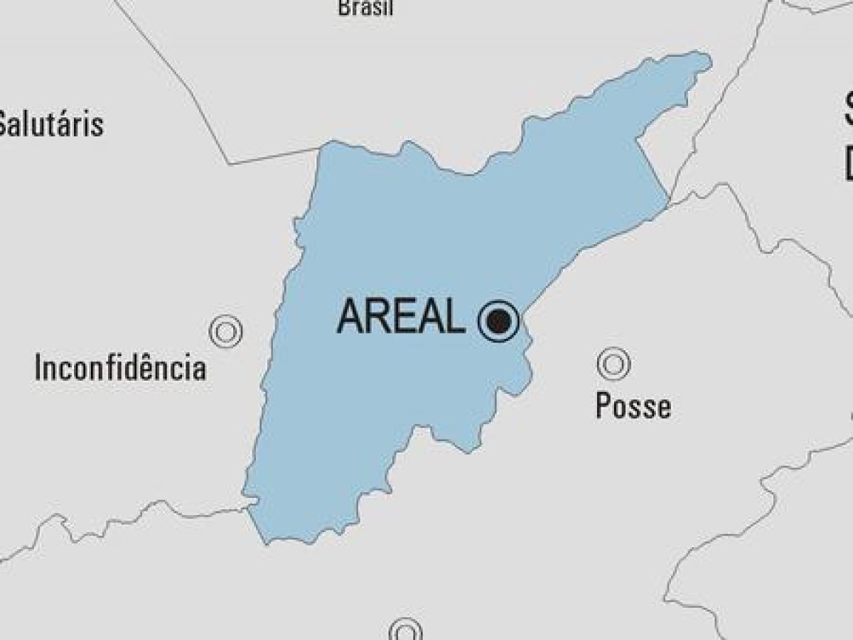 Kart av Areal kommune
