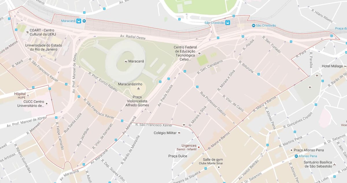 Kart av bairro Maracanã