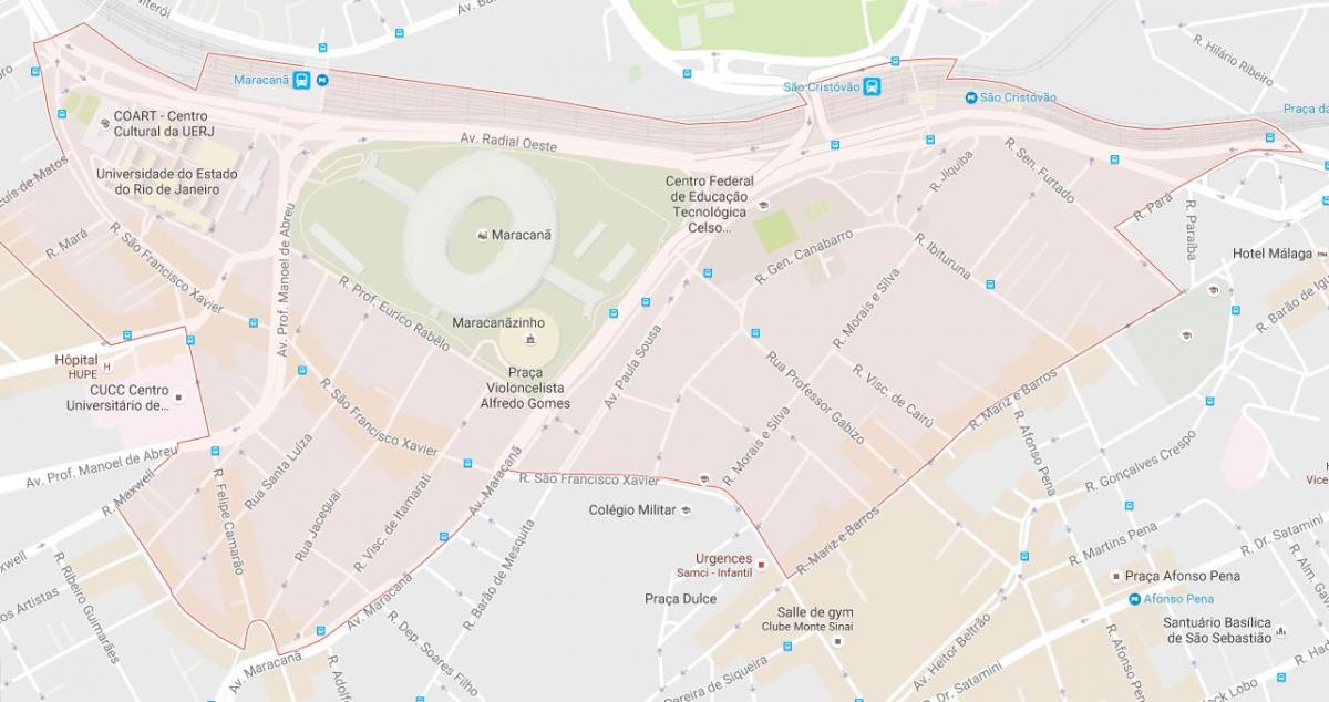 Kart av bairro Maracanã