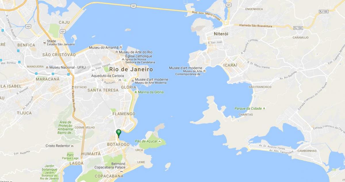 Kart over Botafogo-stranden