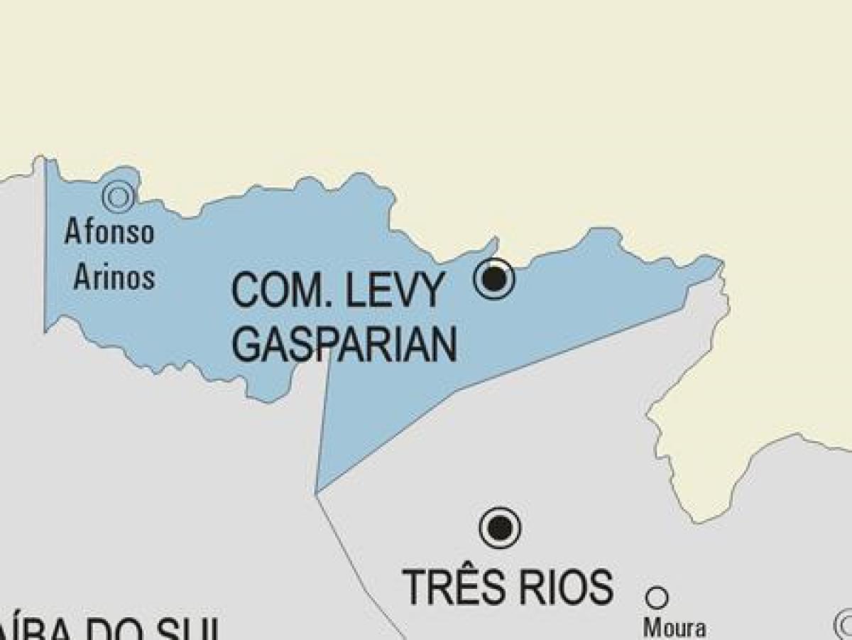 Kart over Casimiro de Abreu kommune
