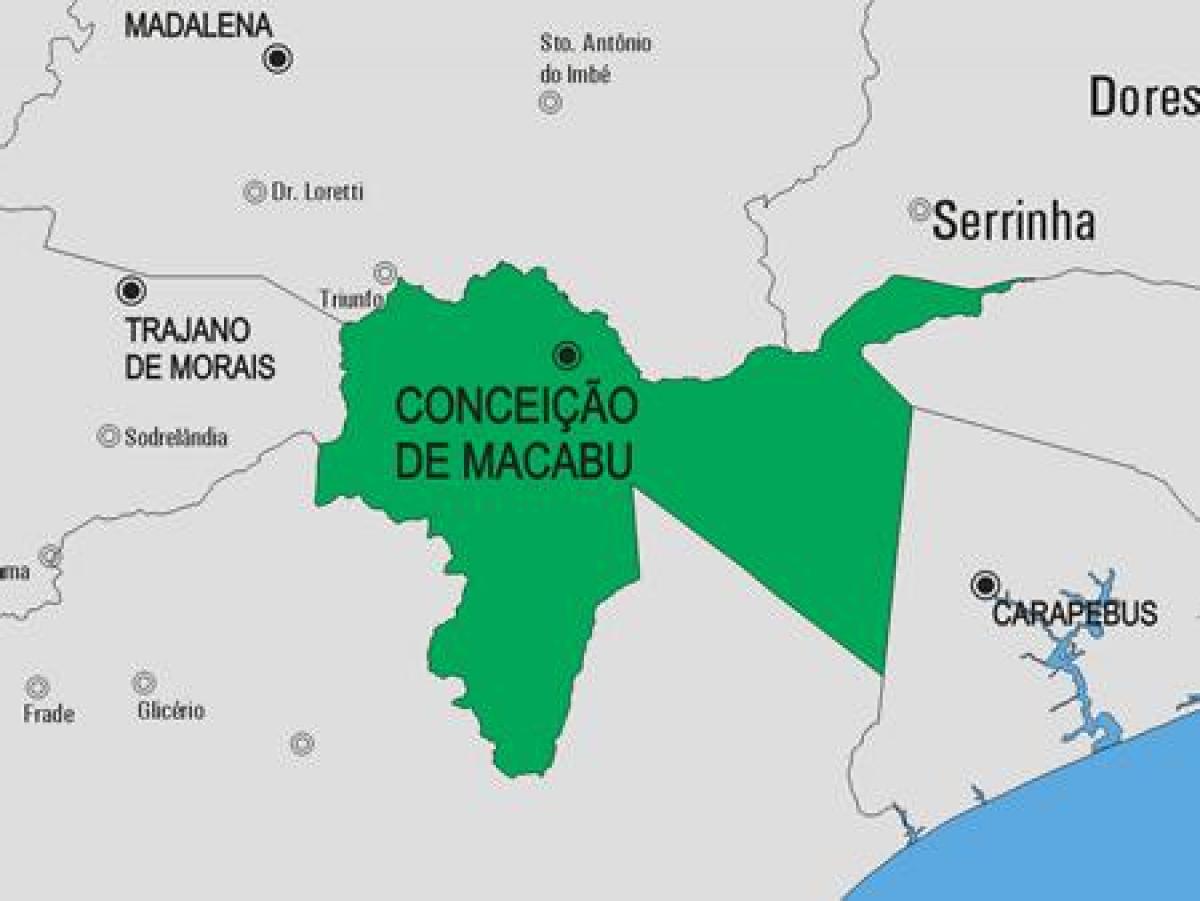 Kart over Conceição de Macabu kommune
