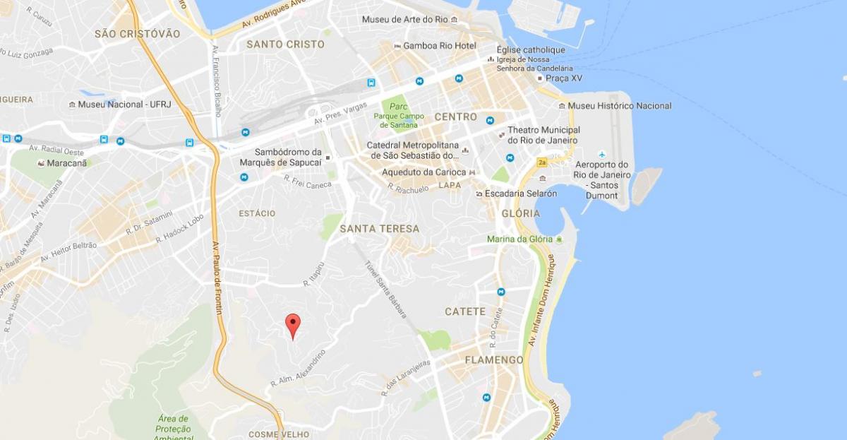 Kart av favela Mangueira