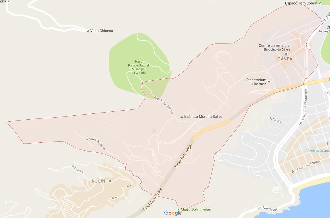 Kart over Gávea