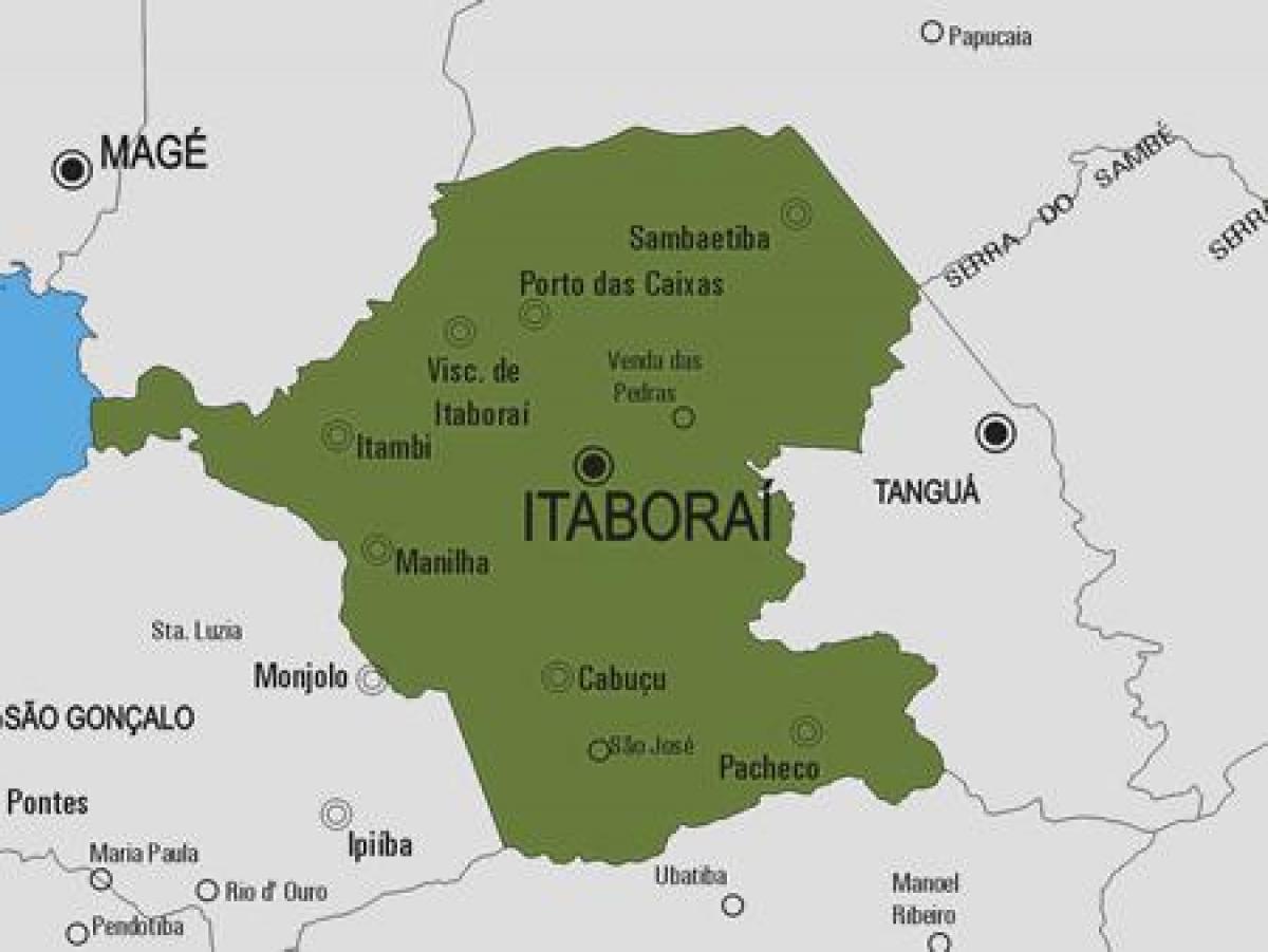 Kart over Itaboraí kommune