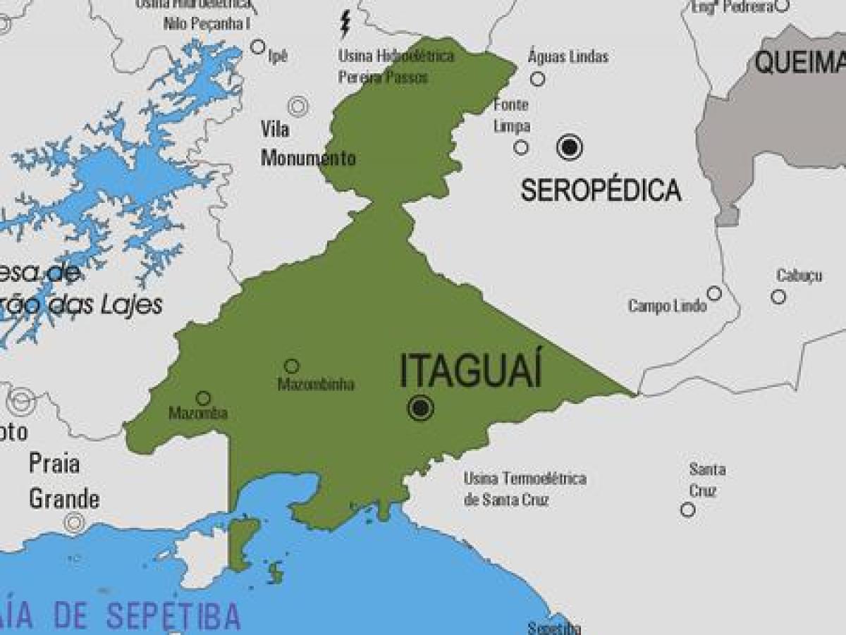 Kart over Itaguaí kommune