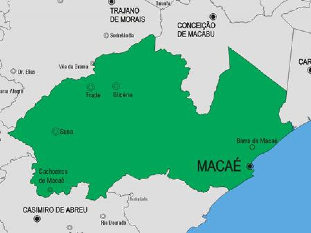 Kart av Macaé kommune