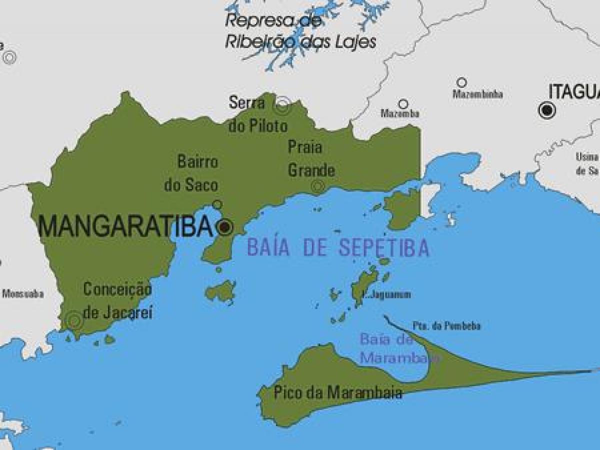 Kart over Mangaratiba kommune