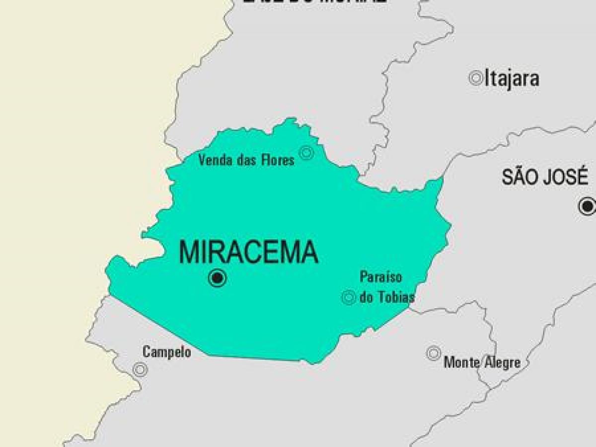 Kart over Miracema kommune