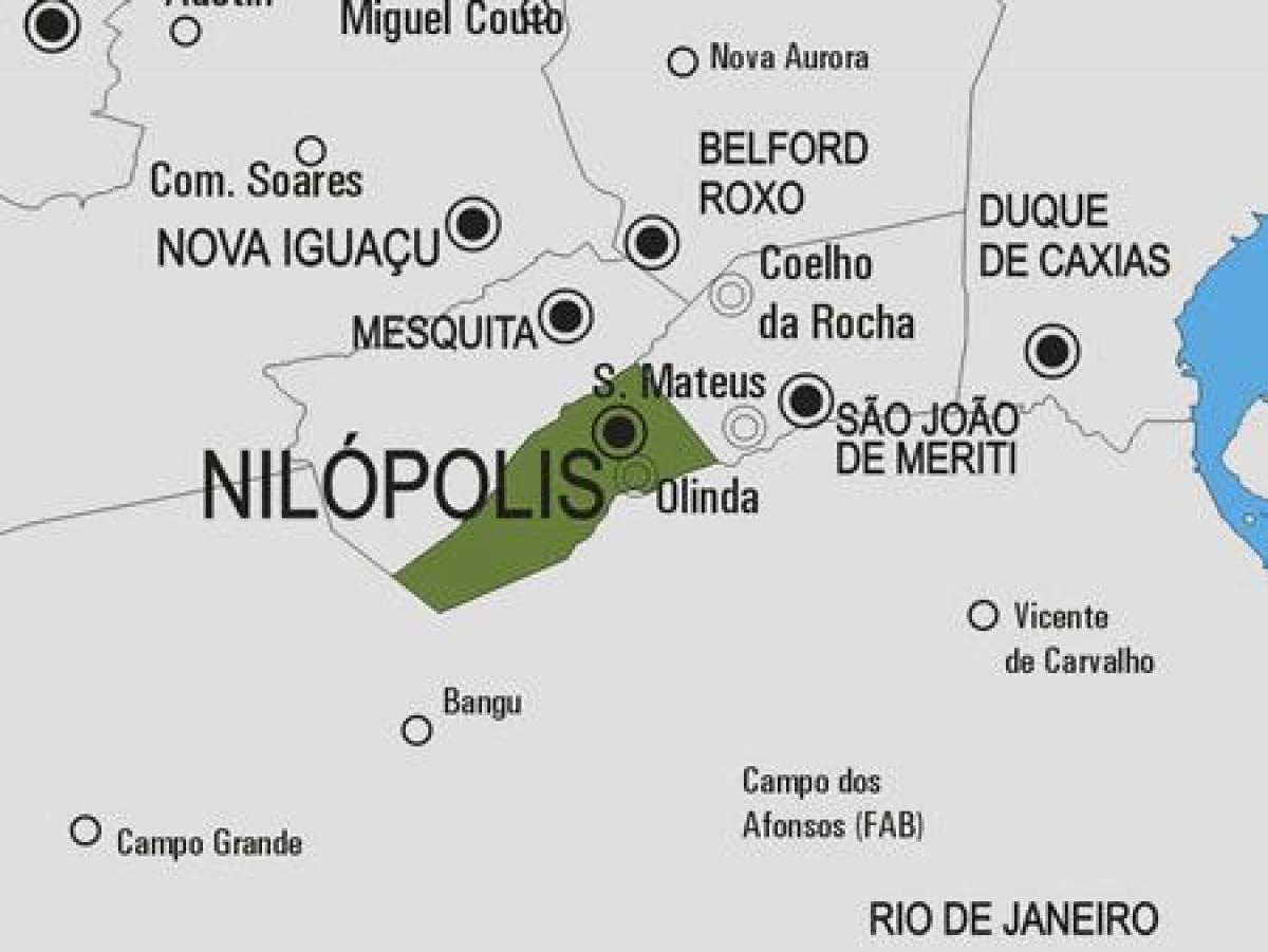 Kart over Nilópolis kommune