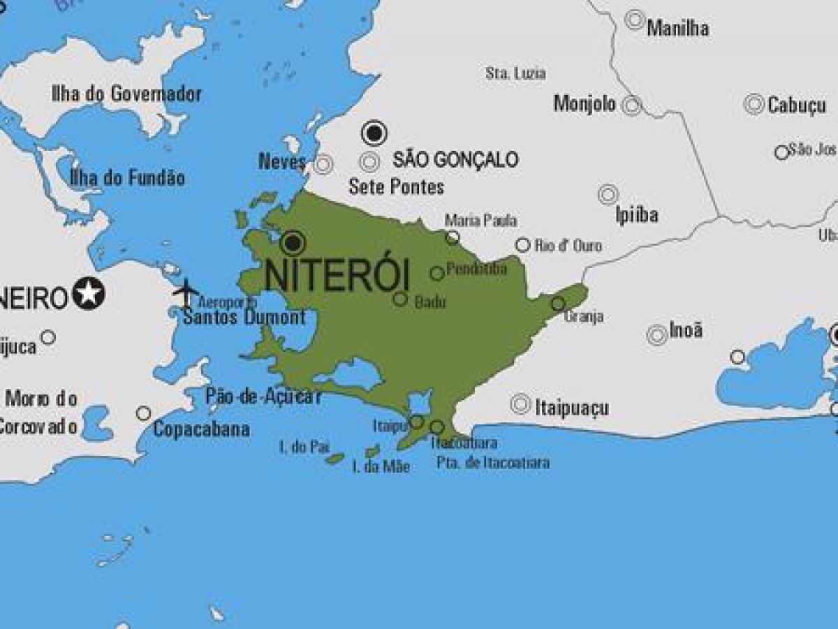 Kart av Niterói kommune