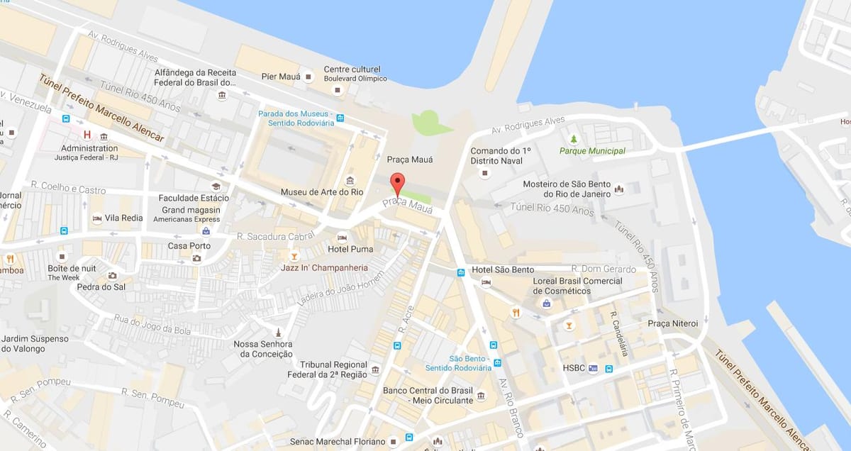 Kart av Praça Mauá