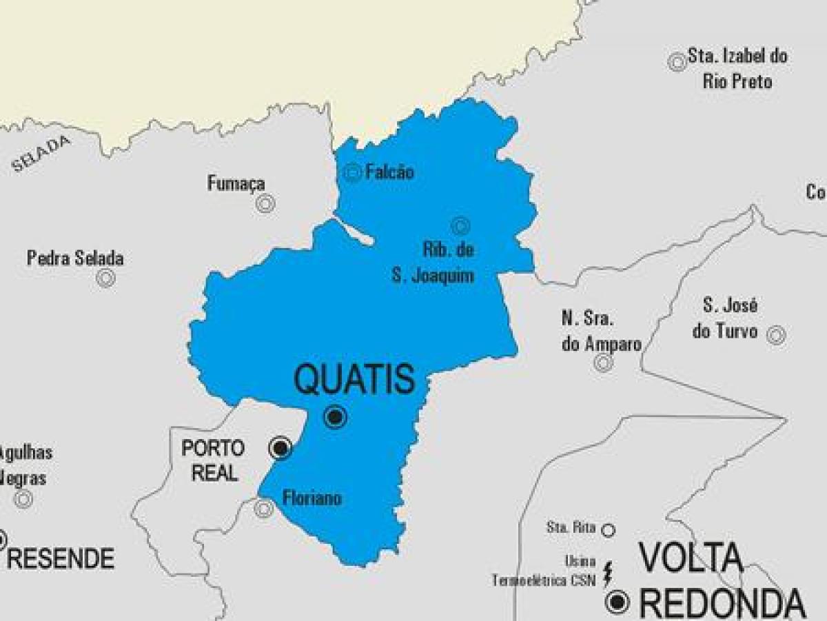 Kart over Quatis kommune