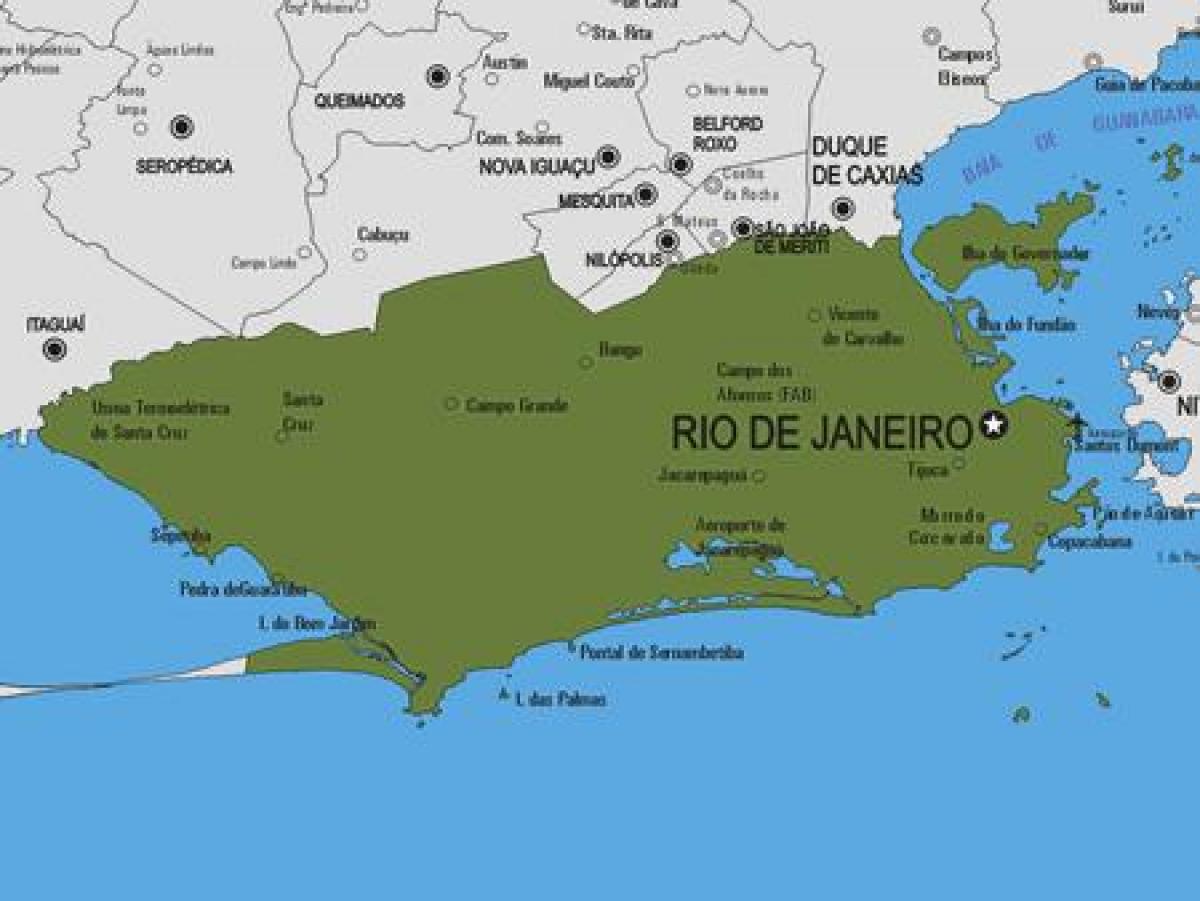Kart over Rio Bonito kommune