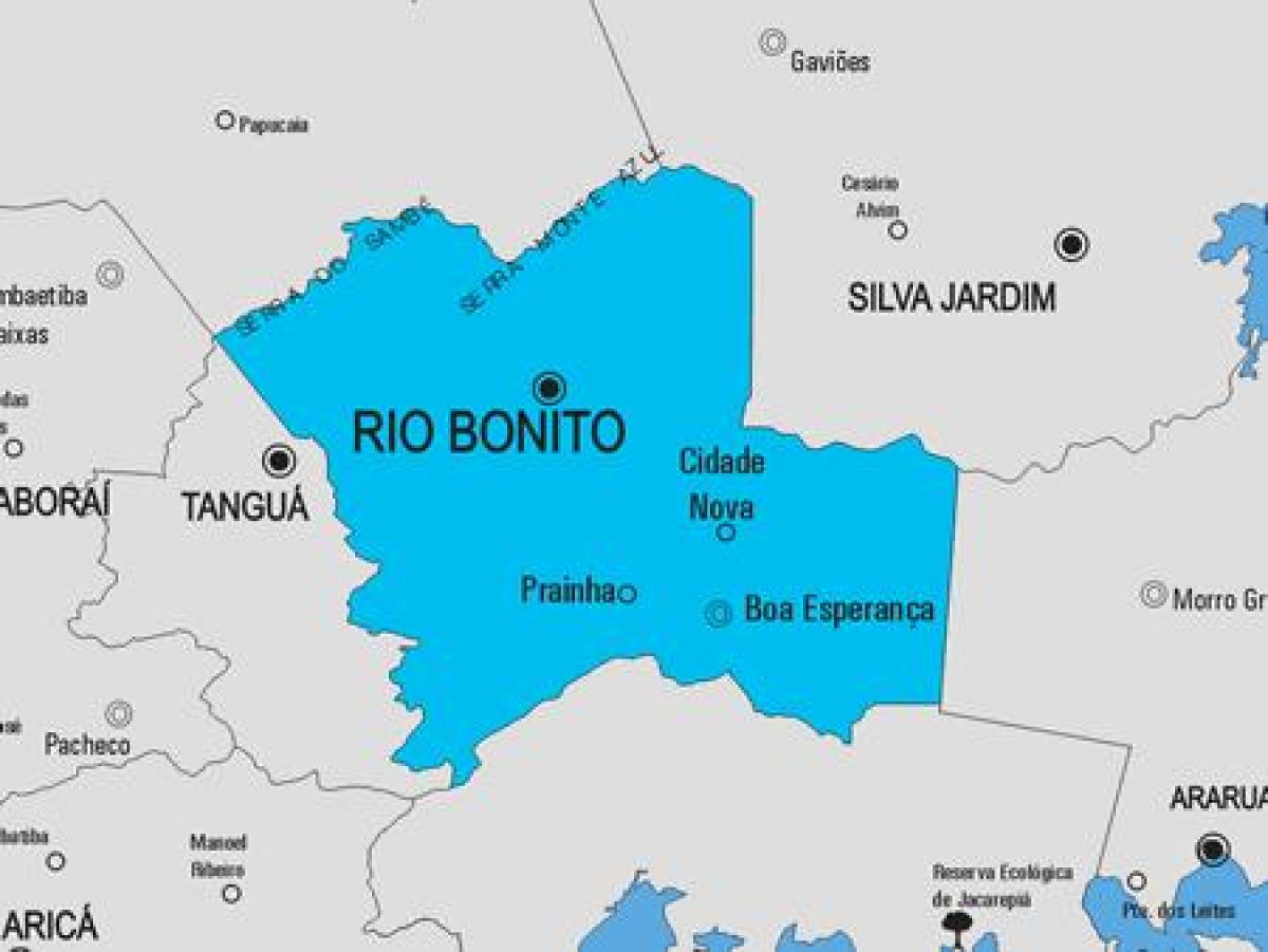 Kart av Rio das Flores kommune
