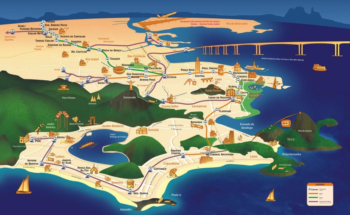 Kart over Rio monumenter