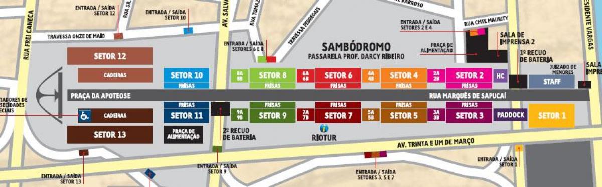 Kart over Sambódromo