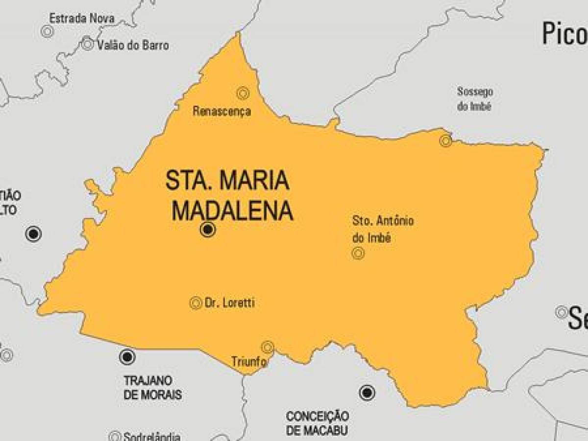 Kart av Santa Maria Madalena kommune