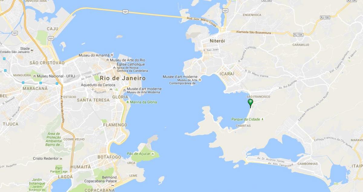 Kart over stranden Charitas