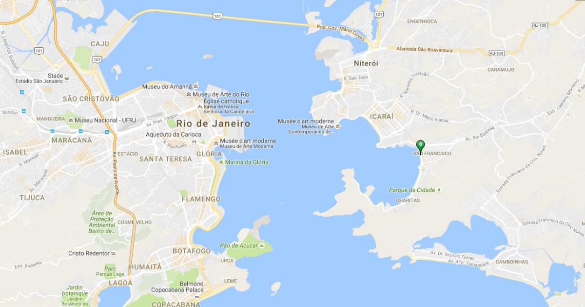Kart over stranden São Francisco