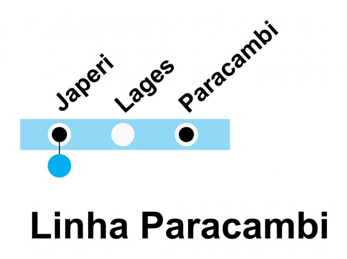 Kart over SuperVia - Linje Paracambi