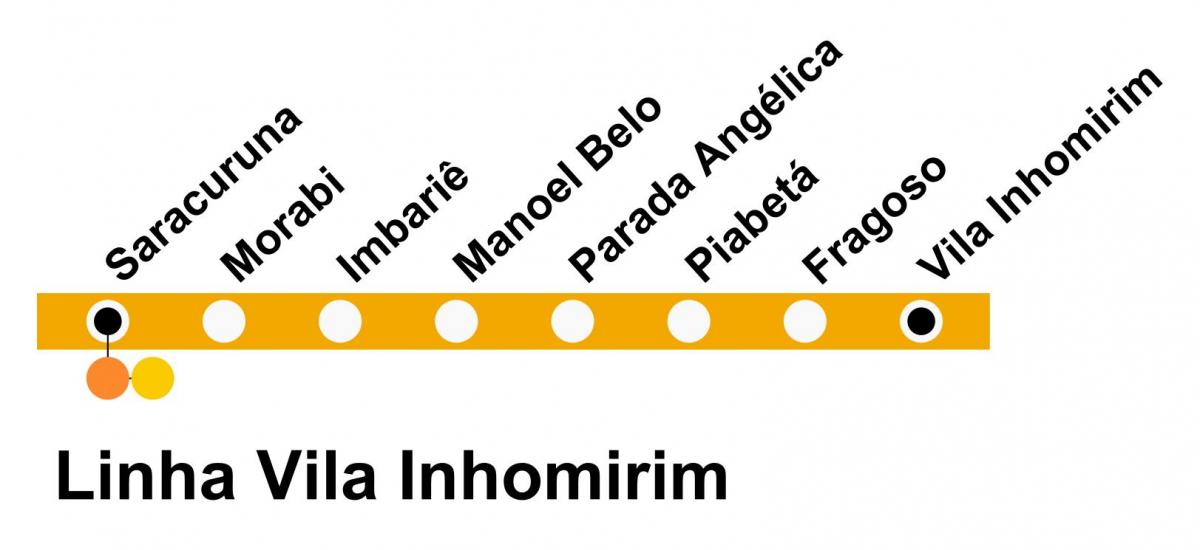 Kart over SuperVia - Linje Vila Inhomirim