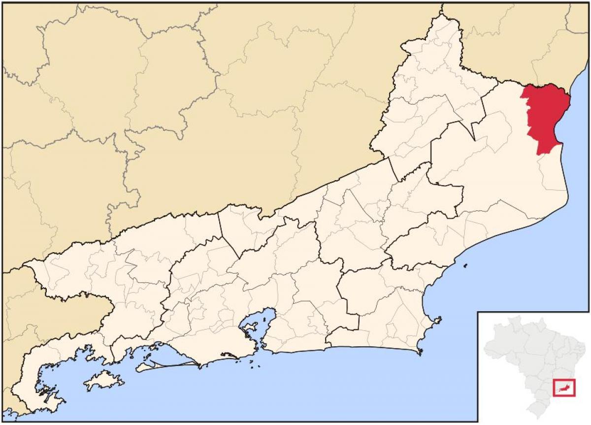 Kart av São Francisco de Itabapoana