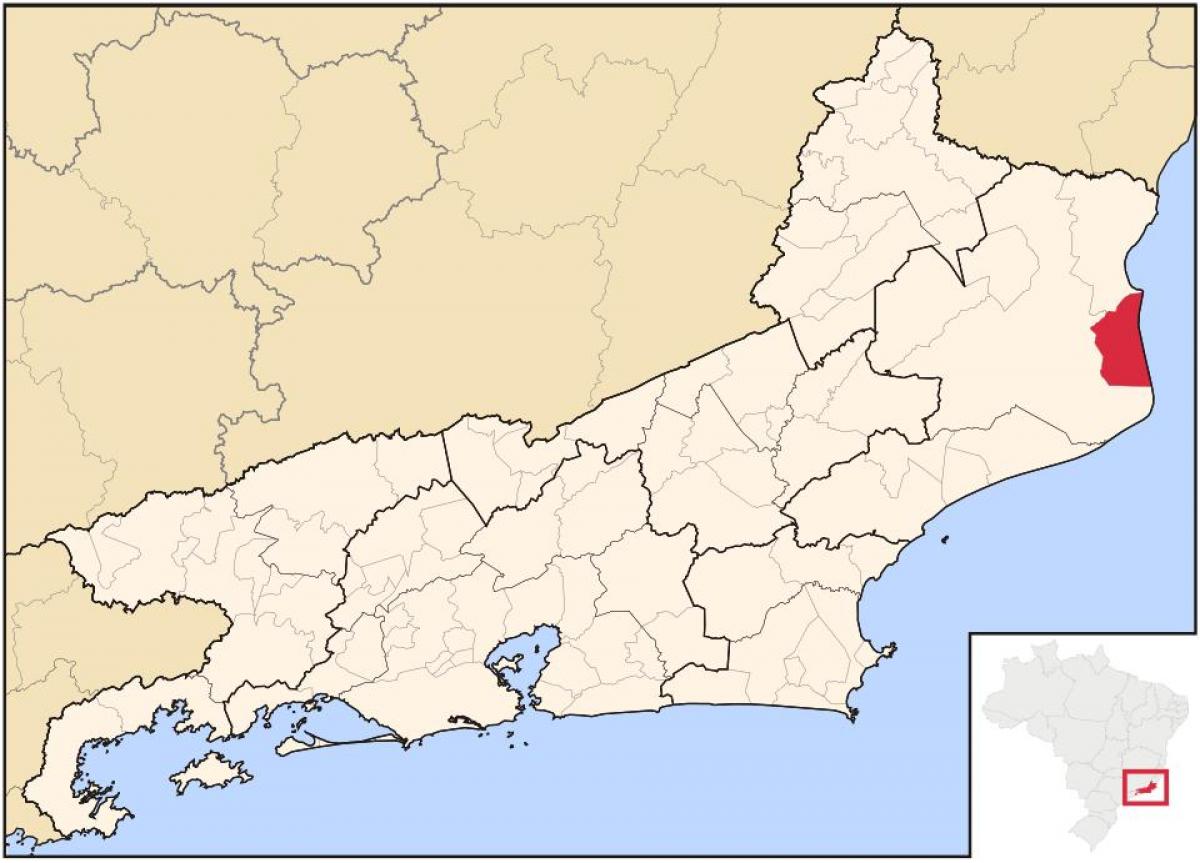 Kart av São João da Barra