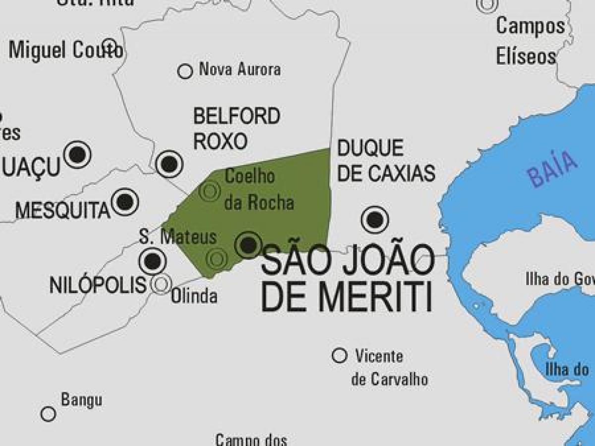 Kart av São João de Meriti kommune