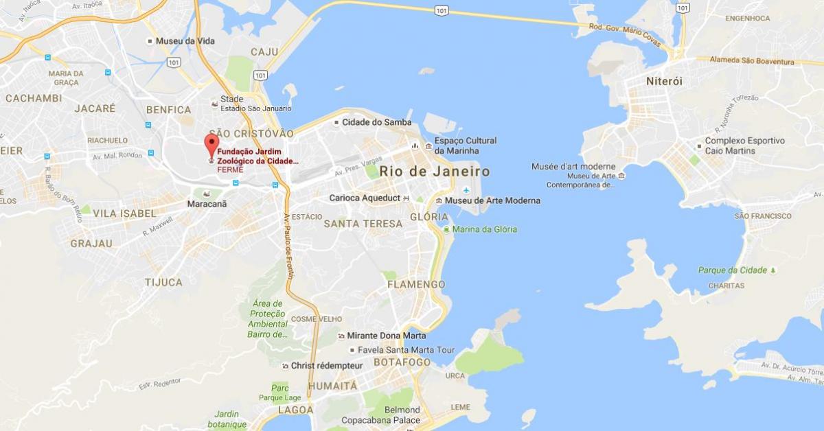 Kart over Zoo i Rio de Janeiro