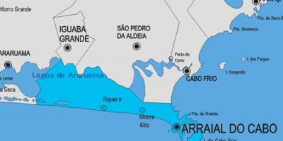 Kart av Arraial do Cabo kommune