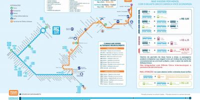 Kart over BRT TransCarioca