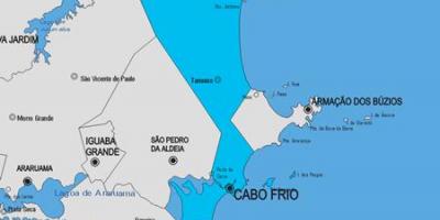 Kart over Cabo Frio kommune
