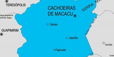 Kart over Cachoeiras de Macacu kommune