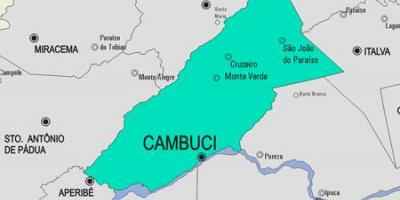 Kart over Cambuci kommune