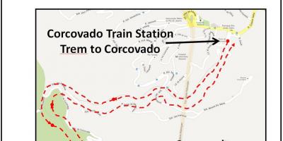 Kart av Corcovado tog