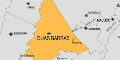 Kart over Duas Barras kommune