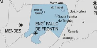 Kart over Engenheiro Paulo de Frontin kommune